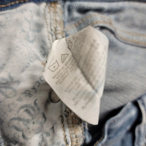 Rock & Republic Jeans Womens 12 Blue Denim Distressed Indee Thrashed Grunge - Picture 11 of 16